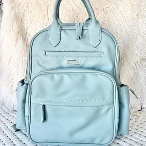 JuJuBe Million Pockets Backpack in Earth Leather, Seafoam Blue - ONE OF A KIND
